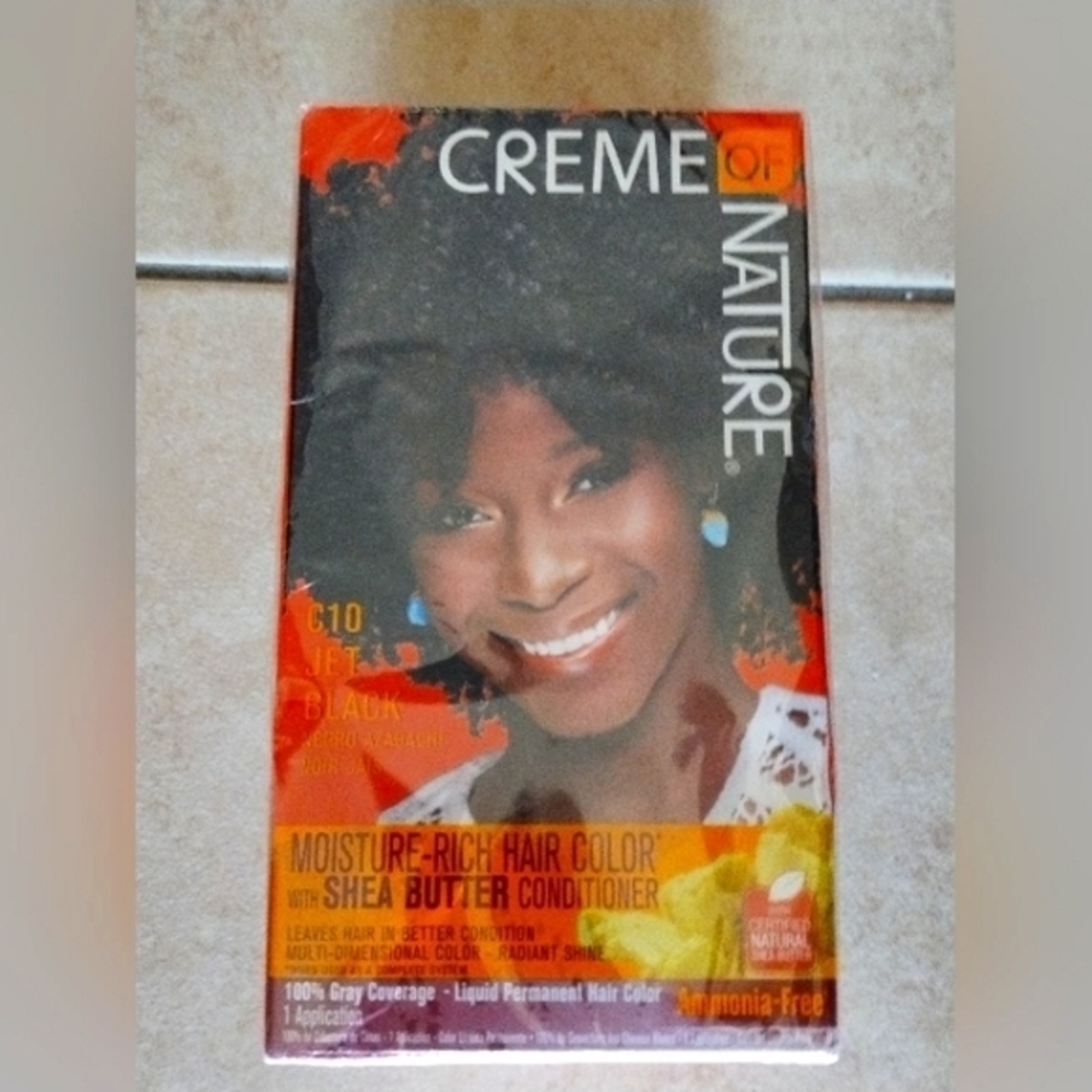 3pk Creme of Nature C10‎ Jet Black Hair dye
